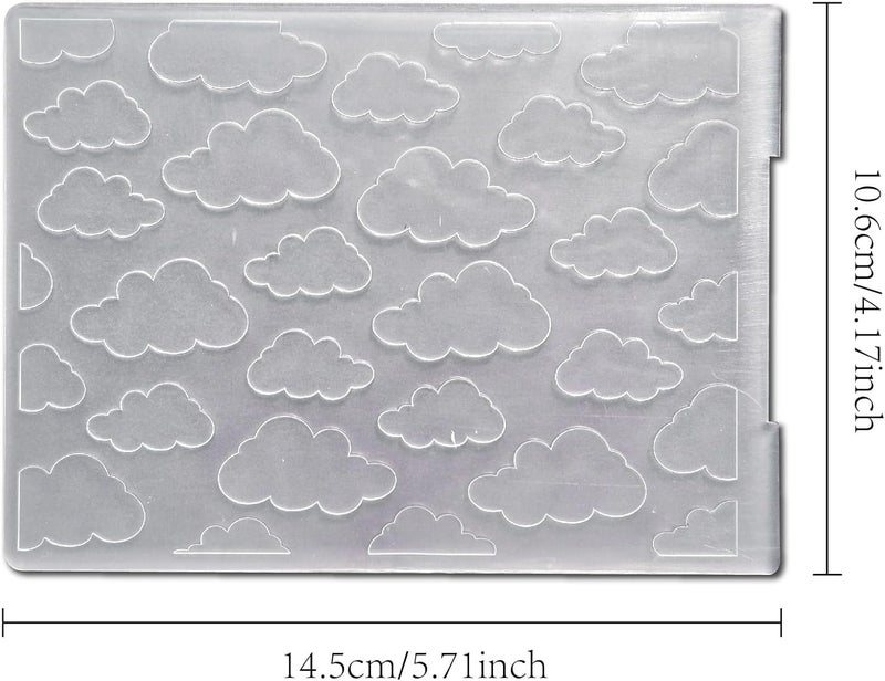 Arbuya Cloud Plastic Embossing Folders for Card Making Clouds Background Embossing Folder for Scrapbooking Pages Paper Crafting Clay Decoration - Image 3